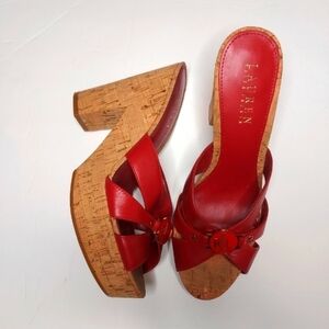 LAUREN ralph lauren platform sandals